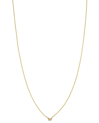 Zoe Chicco 14K Yellow Gold Itty Bitty Butterfly Charm Necklace, 16