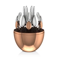 Christofle Silver-Plated & Rose Gold-Plated Mood 24-Piece Flatware Set