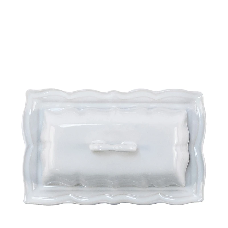 Vietri Incanto Stone Baroque Butter Dish
