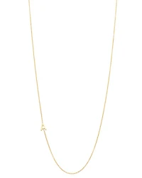 14K Yellow Gold Asymmetrical Initial Pendant Necklace, 18"L