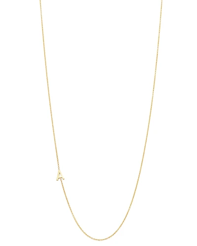 Zoe Lev 14K Yellow Gold Asymmetrical Initial Pendant Necklace