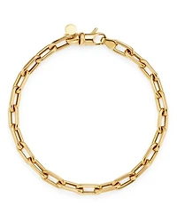 14K Yellow Gold Large Open Link Chain Bracelet