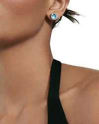 Châtelaine Earrings with Blue Topaz