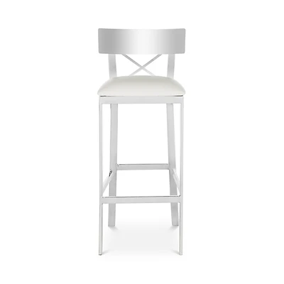 Safavieh Zoey 39 Stainless Steel Cross Back Barstool