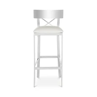 Safavieh Zoey 39 Stainless Steel Cross Back Barstool