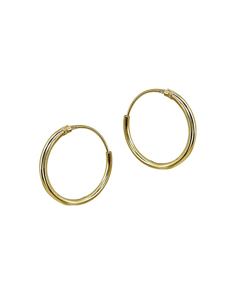 Hoop Earrings 18K Gold-Plated Sterling Silver or - Exclusive