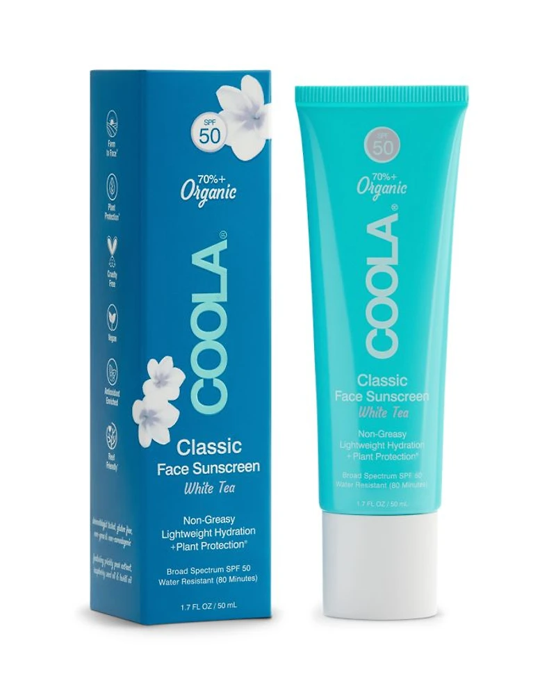 Classic Face Organic Sunscreen Lotion SPF 50 - White Tea