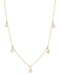 Opal Droplet Necklace in 14K Yellow Gold, 18"