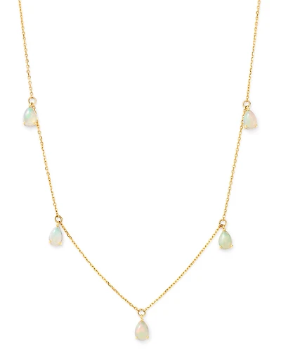 Bloomingdale's Fine Collection Opal Droplet Necklace