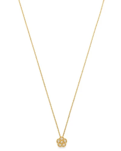 18K Yellow Gold Daisy Diamond Pendant Necklace, 17.5" - Exclusive
