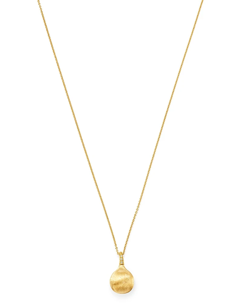 Marco Bicego 18K Yellow Gold Africa Diamond Pendant Necklace, 16.75