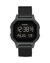 Nixon Siren Milanese All-Black Mesh Bracelet Watch, 36mm