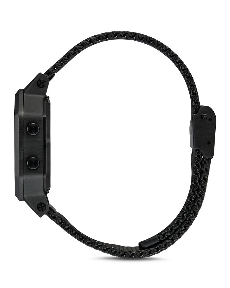 Siren Milanese All-Black Mesh Bracelet Watch, 36mm