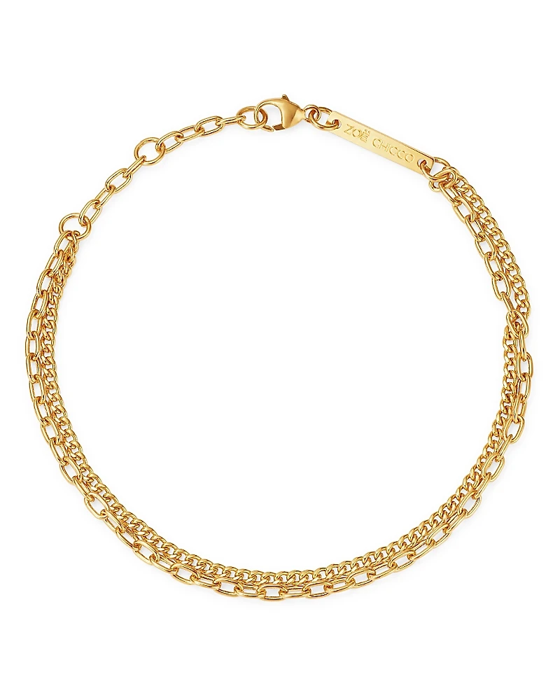 Zoe Chicco 14K Yellow Gold Double-Chain Bracelet