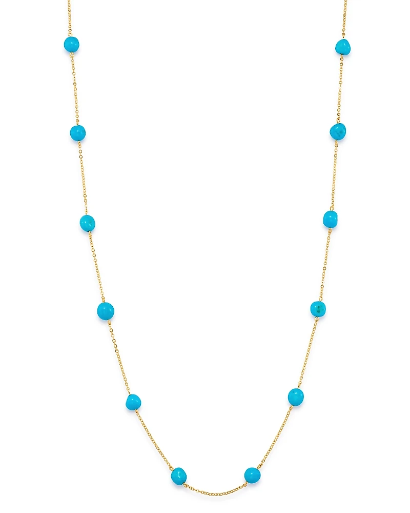Bloomingdale's Fine Collection Turquoise Adjustable Station Necklace