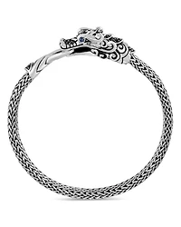 Sterling Silver Legends Naga Extra Small Chain Bracelet with Blue Sapphire Eyes