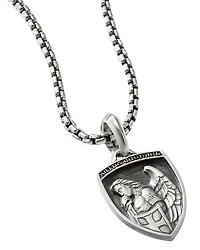 Men's St. Michael Amulet in Sterling Silver, 26mm
