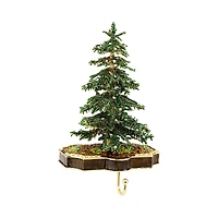 Olivia Riegel Christmas Tree Crystal & Pewter Stocking Holder