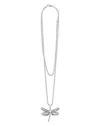 Sterling Silver Rare Wonders Dragonfly Pendant Necklace, 34"