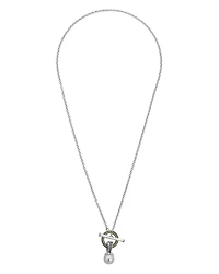 Sterling Silver Luna Cultured Freshwater Pearl Toggle Necklace, 18"