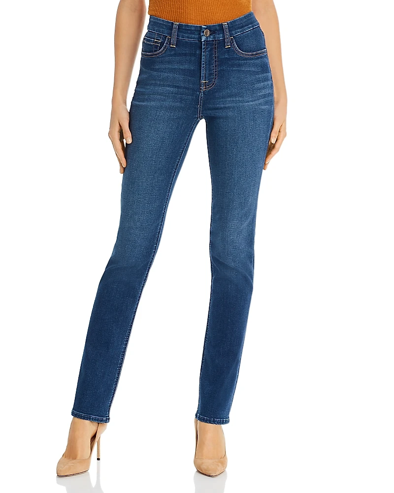 Jen 7 High Rise Slim Straight Jeans