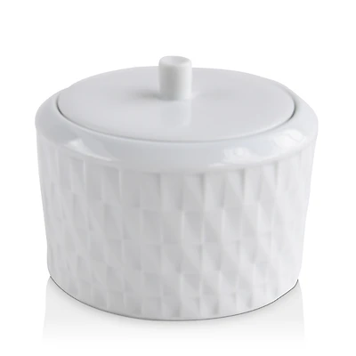 Bernardaud Twist White Collection 2-Piece Lidded Sugar Bowl