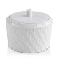 Bernardaud Twist White Collection 2-Piece Lidded Sugar Bowl