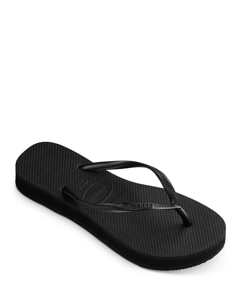 Women's Slim Flatform Thong Sandals