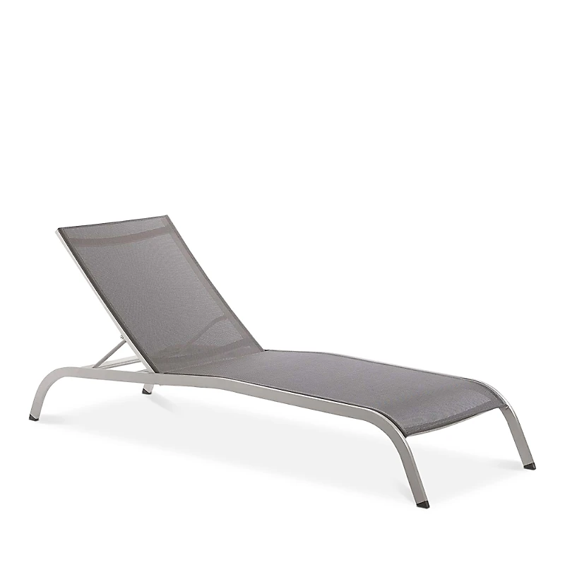 Modway Savannah Mesh Chaise Outdoor Patio Aluminum Lounge Chair