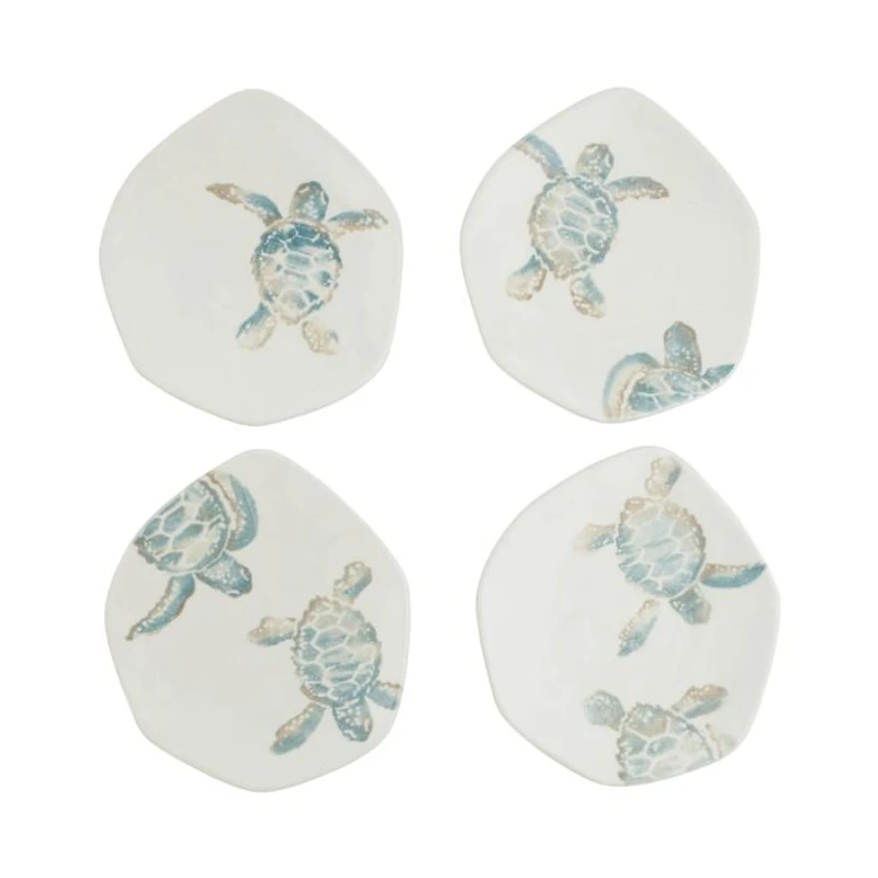 Tartaruga Assorted Salad Plates, Set of 4