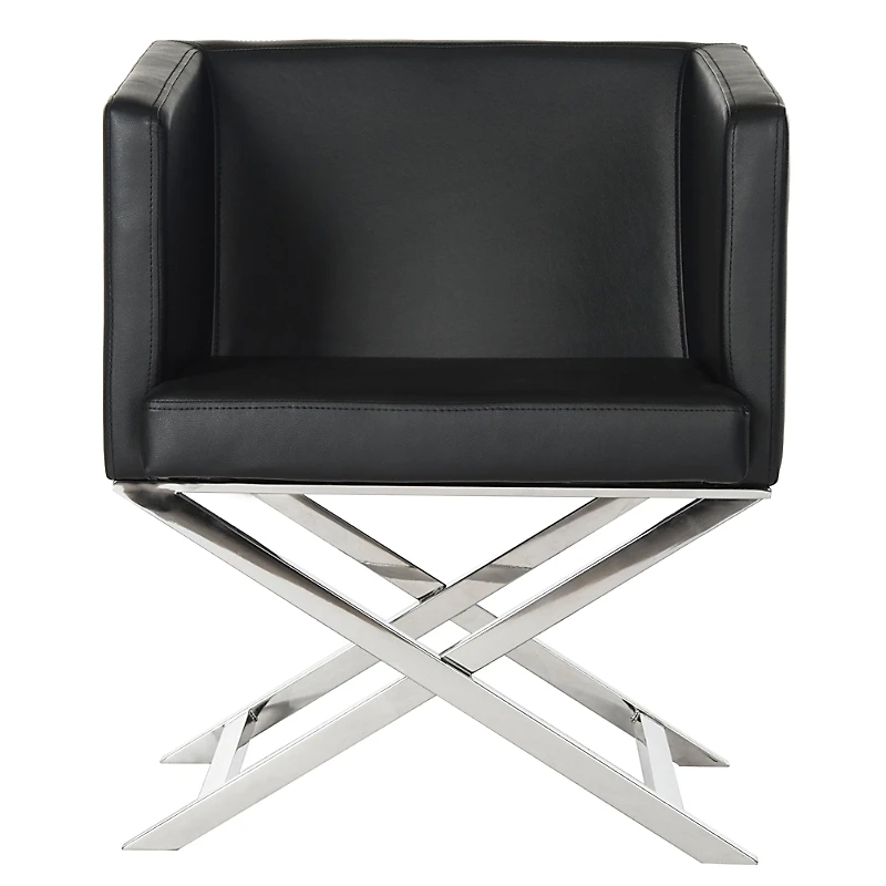 Safavieh Celine Bonded Leather Cross Leg Chair