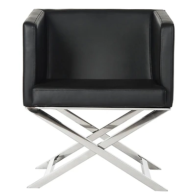 Safavieh Celine Bonded Leather Cross Leg Chair