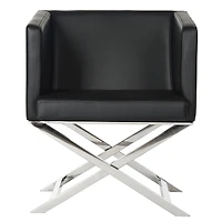 Safavieh Celine Bonded Leather Cross Leg Chair