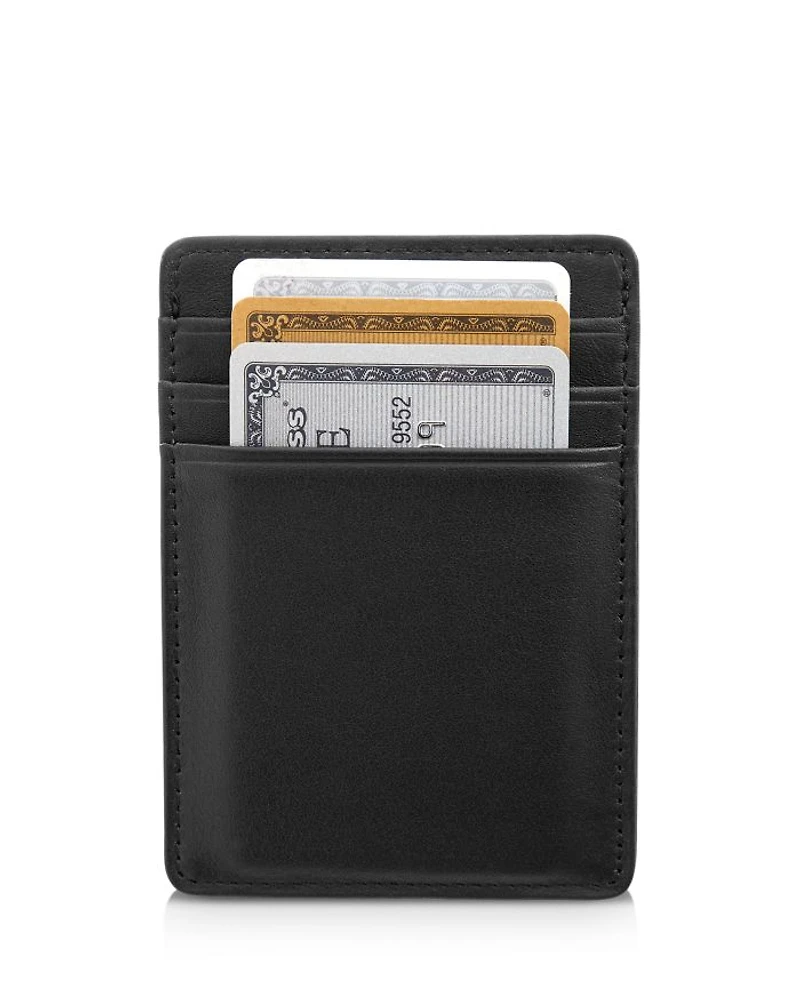 Leather Magnetic Money Clip Wallet