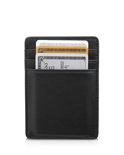 Leather Magnetic Money Clip Wallet