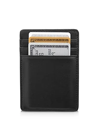 Leather Magnetic Money Clip Wallet