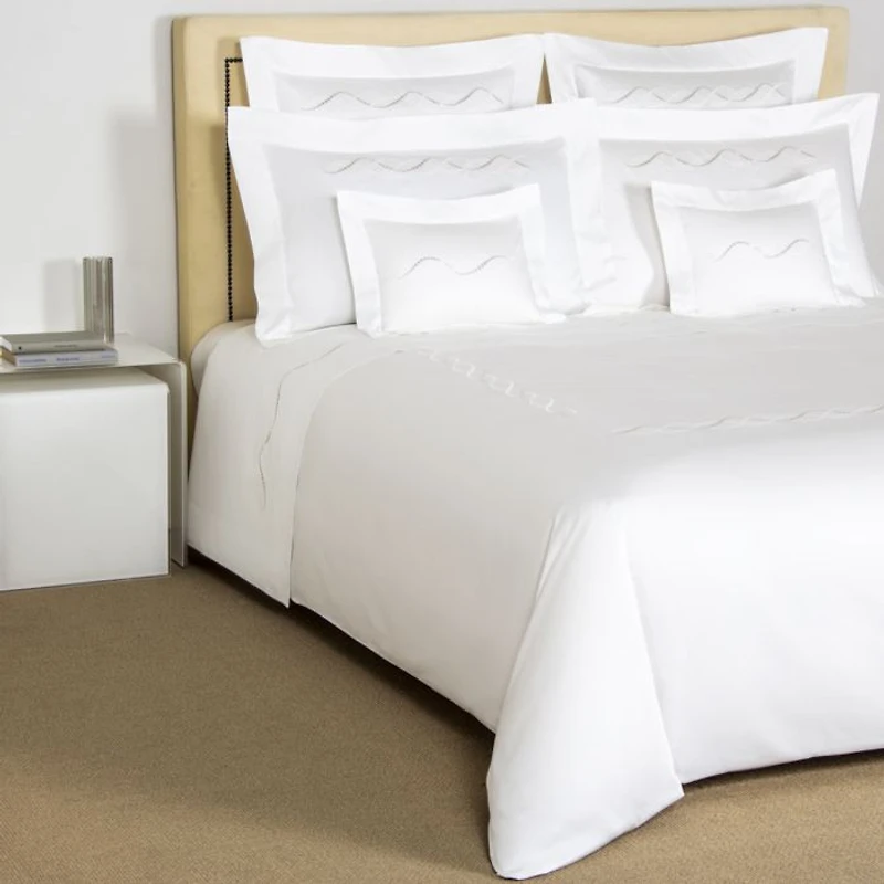 Luminescent Pearls Embroidered Standard Sham