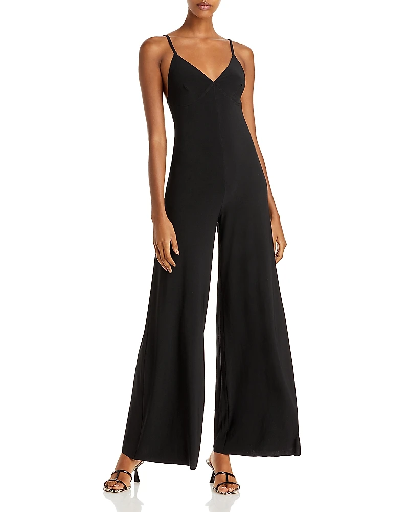 Norma Kamali Slip Wide Leg Jumpsuit