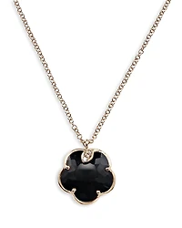 Pasquale Bruni 18K Rose Gold Petit Joli Black Onyx and Diamond Pendant Necklace, 16.75