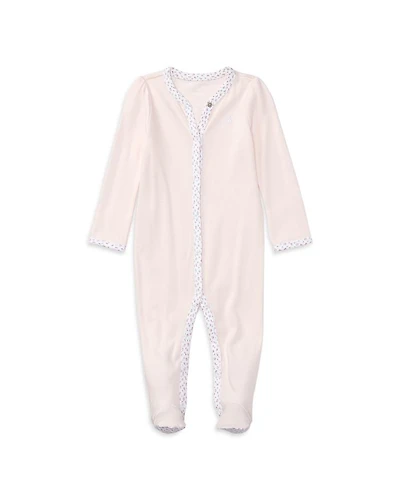 Girls' Floral Trim Coverall - Baby
