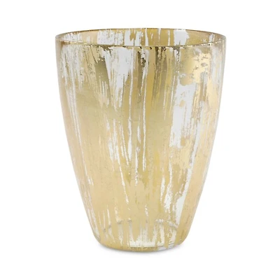 Rufolo Glass Gold Brushstroke Vase