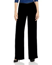 Emporio Armani Wide Leg Velvet Pants