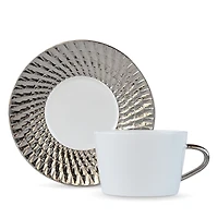 Bernardaud Twist Platinum Tea Saucer - Exclusive