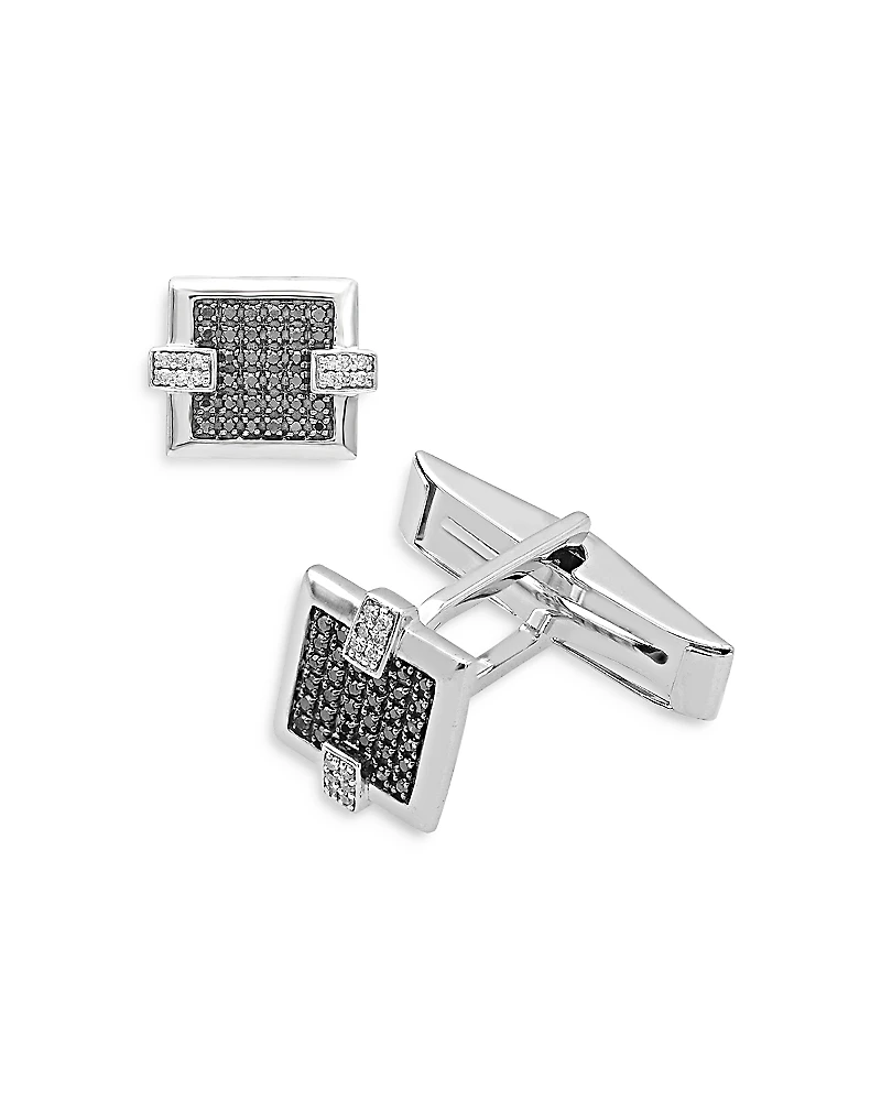 Bloomingdales Black & White Diamond Cufflinks