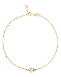 Diamond Bezel Bracelet in 14K Yellow Gold, 0.20 tcw