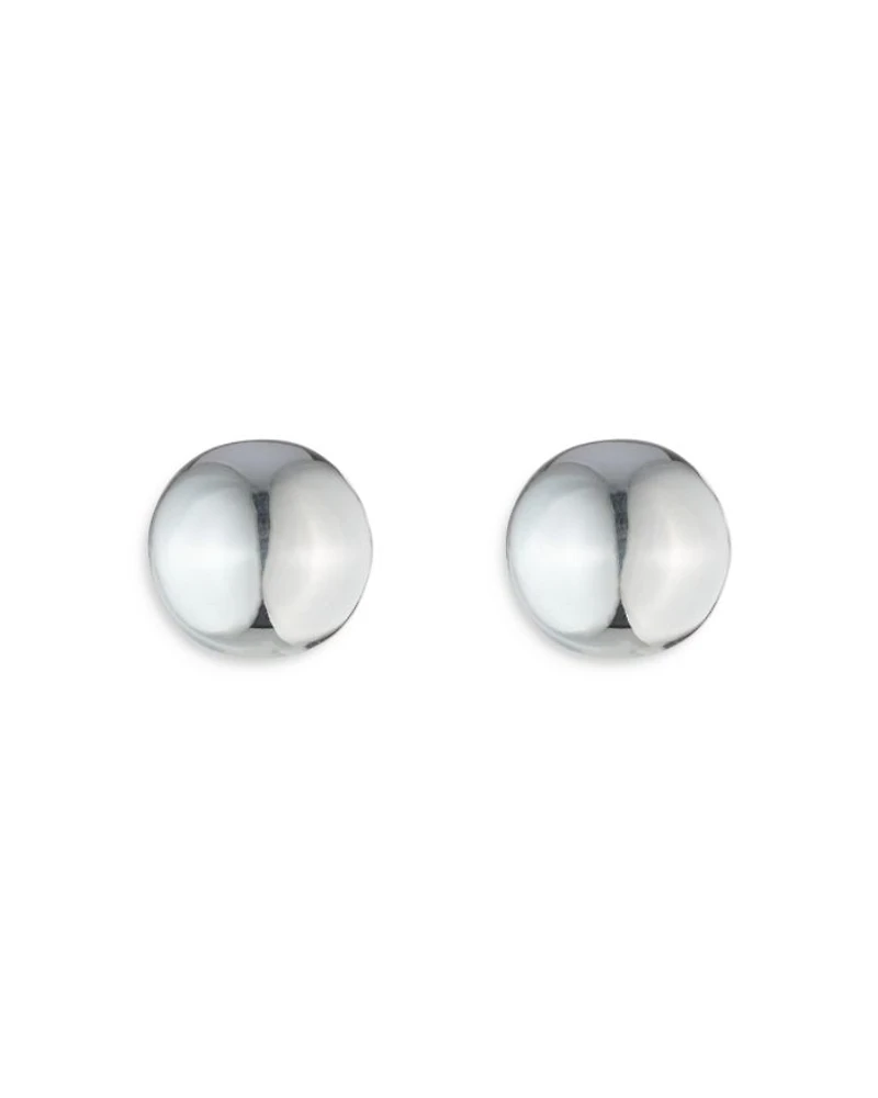 Bead Stud Earrings in Sterling Silver