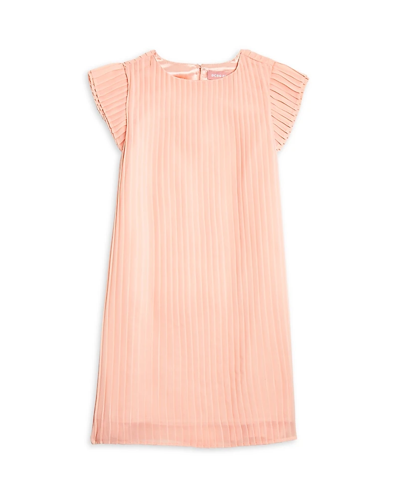 Bcbg Girls' Pleated Chiffon Shift Dress - Big Kid