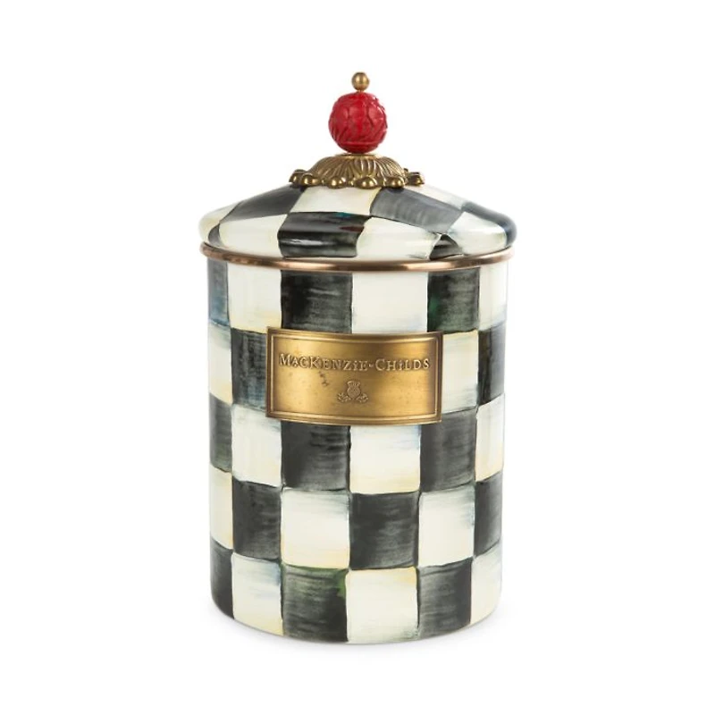 Courtly Check Enamel Canisters