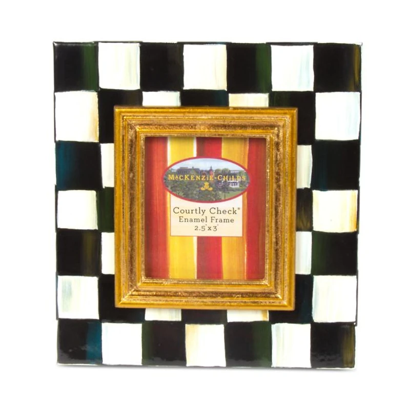 Courtly Check® Enamel Picture Frame, 2.5" x 3"