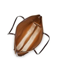 Bloomingdale's Zip Top Medium Brown Bag - Exclusive